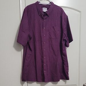 Harbor Bay DXL Purple Casual Button Down Shirt